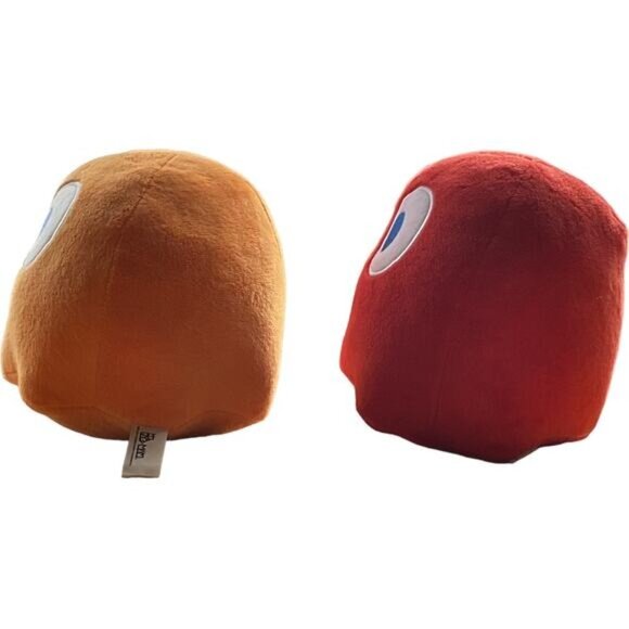 Pac-Man Blinky & Clyde Plush Set 7" Ghosts By Toy Factory - Picture 5 of 9